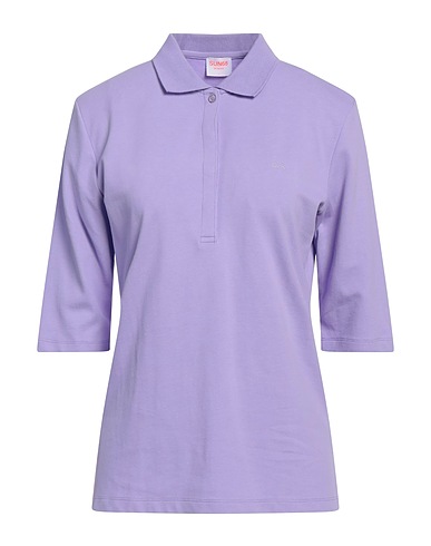 SUN 68 Polo shirt Lilac 95% Cotton, 5% Elastane