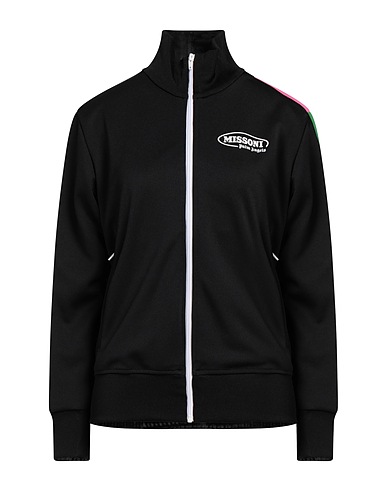 PALM ANGELS x MISSONI Sweatshirt Black 100% Polyester, Elastane, Cotton