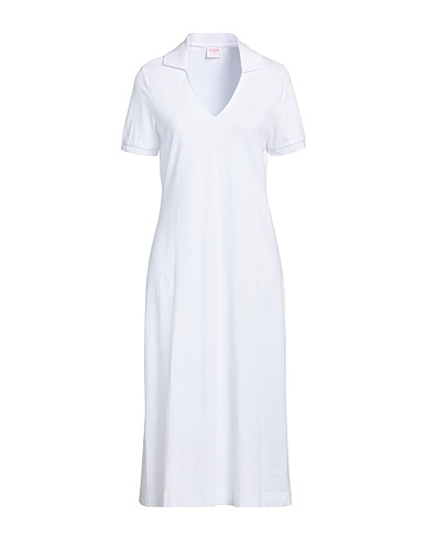 SUN 68 Vestito midi Bianco 95% Cotone, 5% Elastan