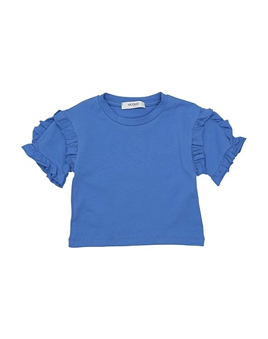 VICOLO T-shirt Pastel blue 94% Cotton, 6% Other Fibres
