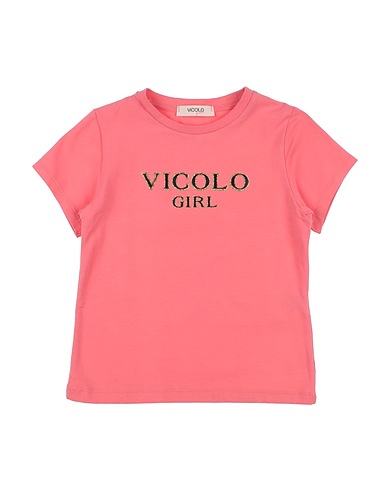 VICOLO T-shirt Salmon pink 90% Cotton, 10% Elastane