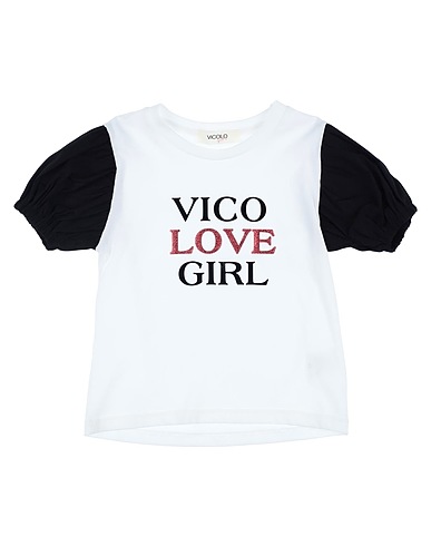 VICOLO T-shirt White 96% Cotton, 4% Other Fibres