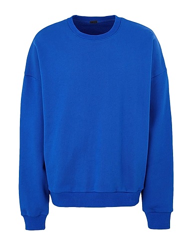 8 by YOOX Sweatshirt ORGANIC HEAVY COTTON OVERSIZE CREW-NECK SWEATER
 Bright blue 100% Organic cotton