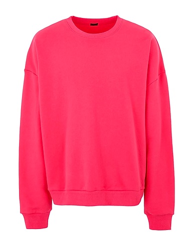 8 by YOOX Sweatshirt ORGANIC HEAVY COTTON OVERSIZE CREW-NECK SWEATER
 Fuchsia 100% Organic cotton