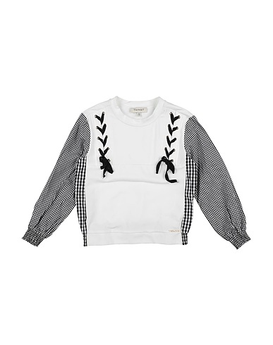 TWINSET Sweatshirt White 95% Cotton, 5% Elastane