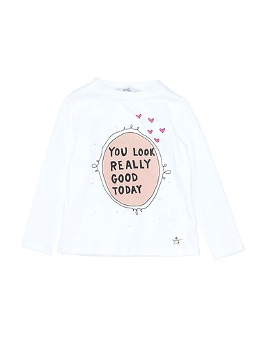 RELISH T-shirt White 95% Cotton, 5% Elastane