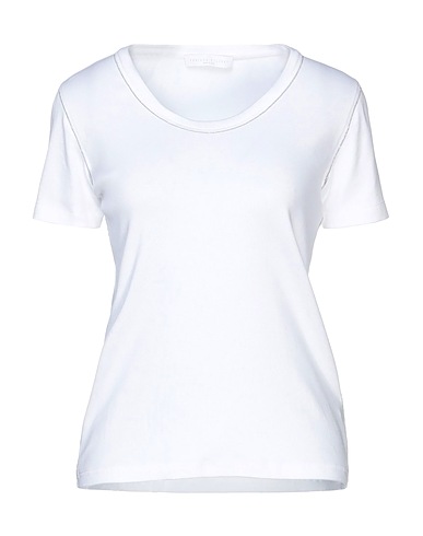 FABIANA FILIPPI Basic T-Shirt White 94% Cotton, 6% Elastane, Nickel, Ecobrass