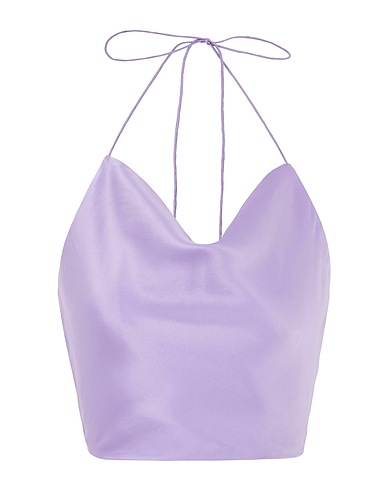 8 by YOOX Camisole SILK HALTER TANK TOP Lilac 100% Silk