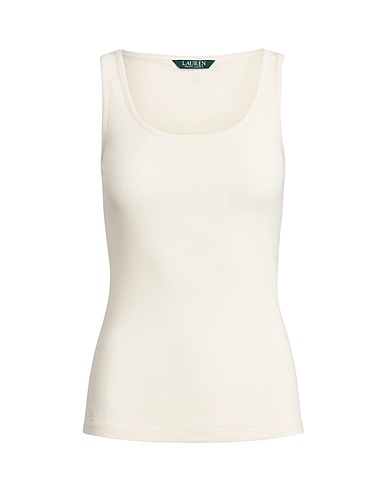LAUREN RALPH LAUREN Canotta Avorio 96% Cotone, 4% Elastan