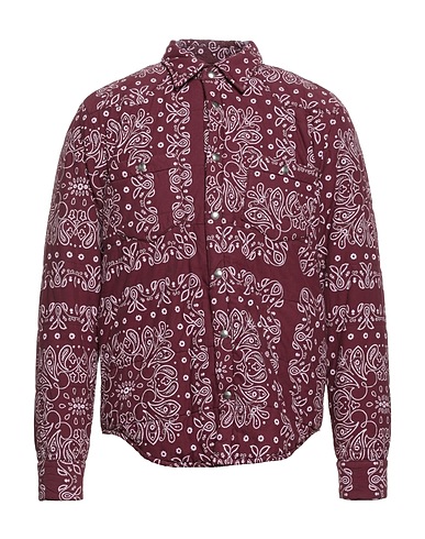 RE-WORKED Camicia fantasia Bordeaux 100% Cotone