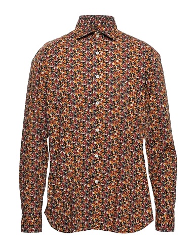 GUGLIELMINOTTI Patterned shirt Brown Cotton