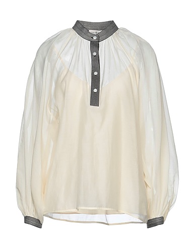 TORY BURCH Top Ivory 68% Cotton, 32% Silk