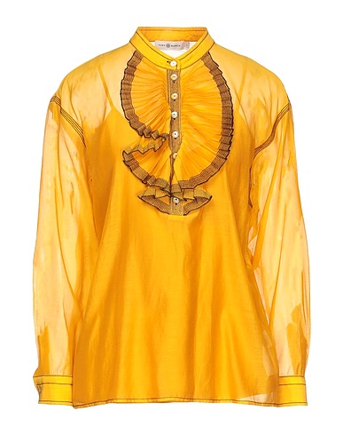 TORY BURCH Top Giallo ocra 68% Cotone, 32% Seta