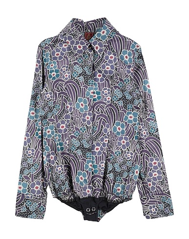 DONDUP Patterned shirts & blouses Black 100% Cotton