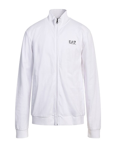 EA7 Sweatshirt White 100% Cotton, Elastane