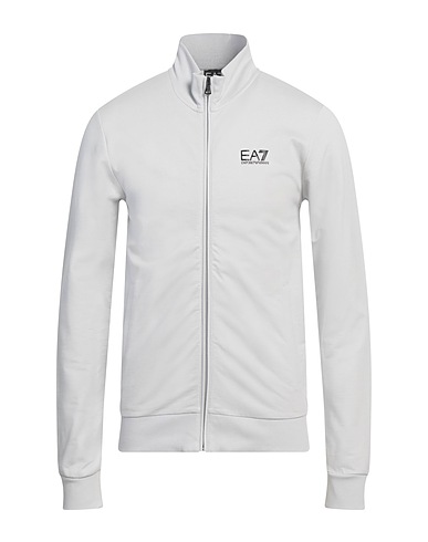 EA7 Sweatshirt Light grey 100% Cotton, Elastane