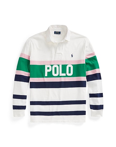 POLO RALPH LAUREN Polo shirt CLASSIC FIT LOGO JERSEY RUGBY SHIRT
 White 100% Cotton