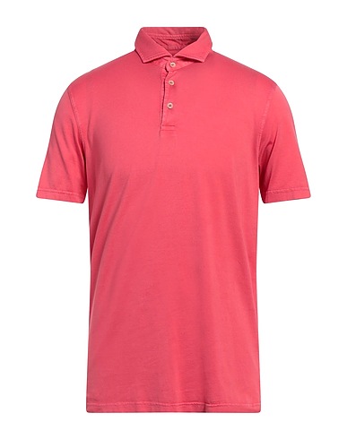 FEDELI Polo shirt Coral 100% Cotton