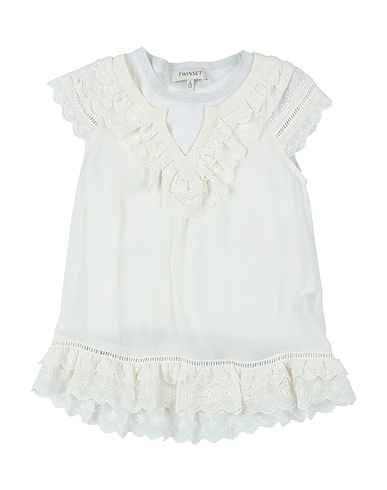 TWINSET Top Ivory 100% Polyester, Cotton