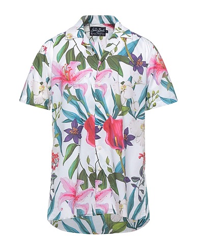 MC2 SAINT BARTH Camicia fantasia Bianco 100% Cotone
