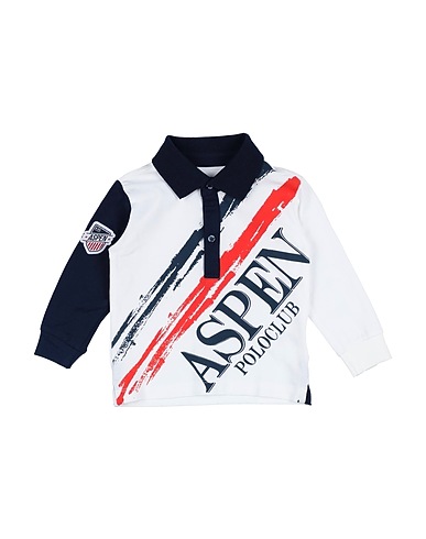 ASPEN POLO CLUB Polo shirt White 95% Cotton, 5% Elastane
