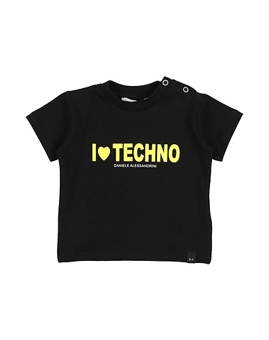 DANIELE ALESSANDRINI T-shirt Black 95% Cotton, 5% Elastane