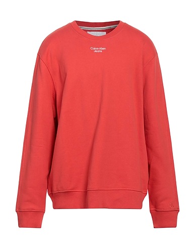 CALVIN KLEIN JEANS Sweatshirt STACKED LOGO CREW NECK
 Coral 100% Cotton
