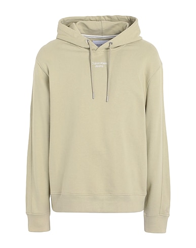 CALVIN KLEIN JEANS Felpa STACKED LOGO HOODIE
 Verde 100% Cotone