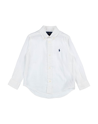 POLO RALPH LAUREN Patterned shirt Linen Shirt
 White 100% Linen