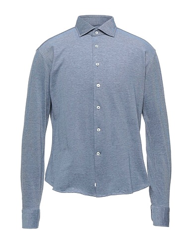 ALESSANDRO GHERARDI Patterned shirt Midnight blue 100% Cotton