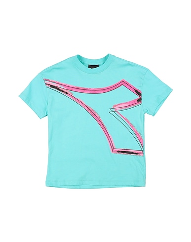 DIADORA T-shirt Turquoise 100% Cotton