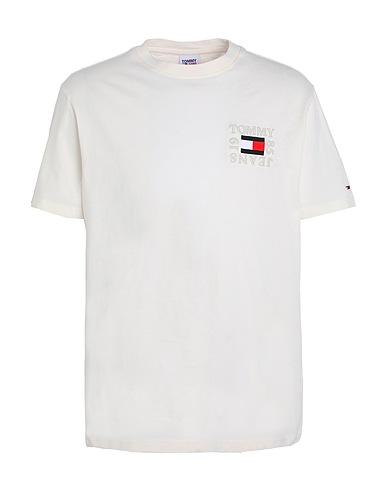 TOMMY JEANS Basic T-shirt TJM TIMELESS BOX T-SHIRT
 Ivory 100% Organic cotton