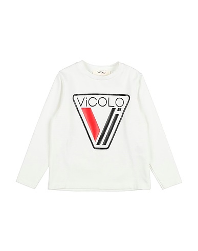 VICOLO T-shirt Blanc cassé 90% Coton, 10% Élasthanne
