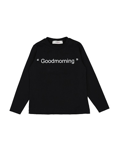 VICOLO T-shirt Nero 90% Cotone, 10% Elastan