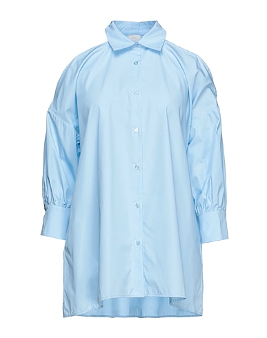 PINKO Solid colour shirts & blouses Sky blue 100% Cotton