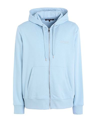 MICHAEL KORS MENS Hooded track jacket  EMB KORS FZ HOODIE
 Sky blue 89% Cotton, 11% Polyester