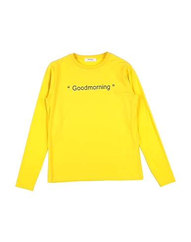 VICOLO T-shirt Giallo 90% Cotone, 10% Elastan