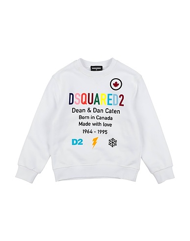 DSQUARED2 Sweatshirt White 100% Cotton, Elastane, PVC - Polyvinyl chloride