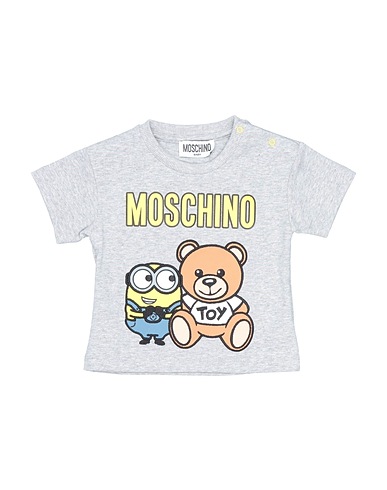 MOSCHINO BABY T-shirt Grigio 95% Cotone, 5% Elastan, Poliestere