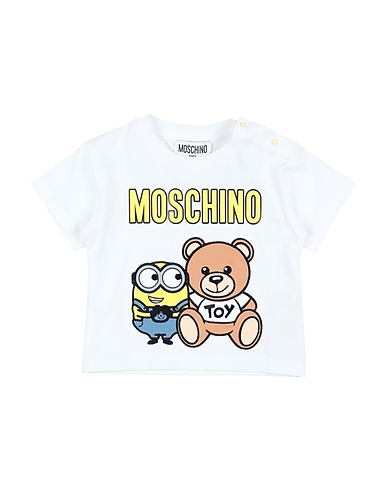 MOSCHINO BABY T-shirt Bianco 95% Cotone, 5% Elastan, Poliestere