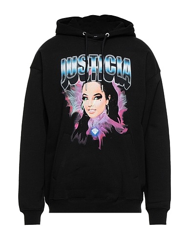DIESEL Hooded track jacket  Black 100% Cotton