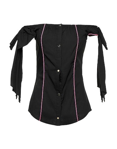 BABYLON Patterned shirts & blouses Black 76% Cotton, 20% Polyamide, 4% Elastane