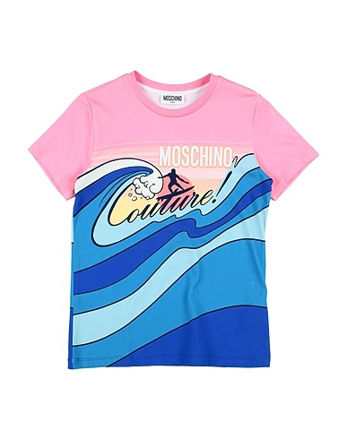 MOSCHINO TEEN T-shirt Pink 95% Cotton, 5% Elastane