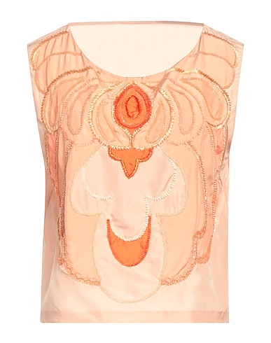 ALBERTA FERRETTI Evening top Light brown 100% Silk