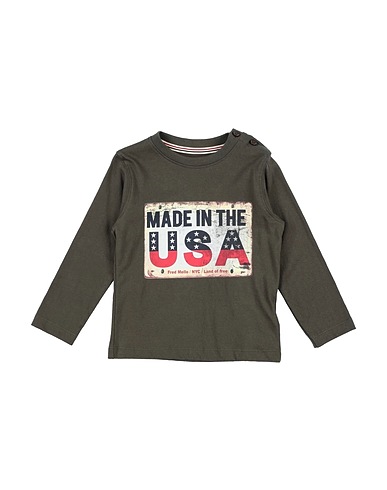 FRED MELLO T-shirt Military green 100% Cotton