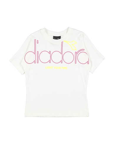 DIADORA T-shirt Blanc cassé 100% Coton