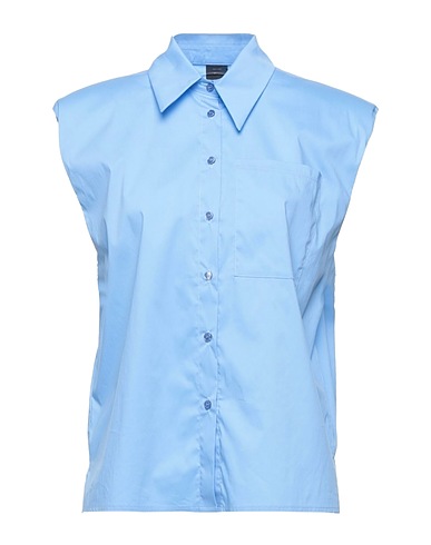 PINKO Solid colour shirts & blouses Azure 79% Cotton, 18% Polyamide, 3% Elastane