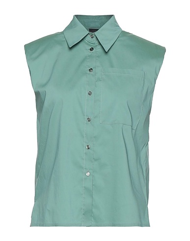 PINKO Solid colour shirts & blouses Sage green 79% Cotton, 18% Polyamide, 3% Elastane