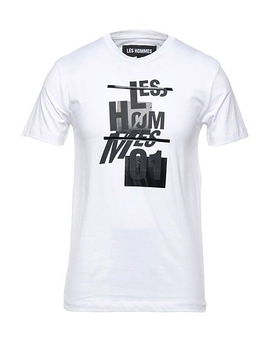 LES HOMMES T-shirt White 100% Cotton