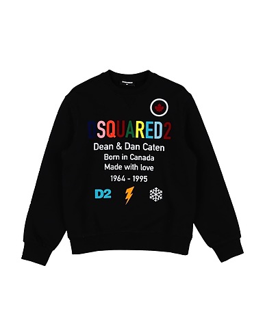 DSQUARED2 Sweatshirt Black 100% Cotton, Elastane